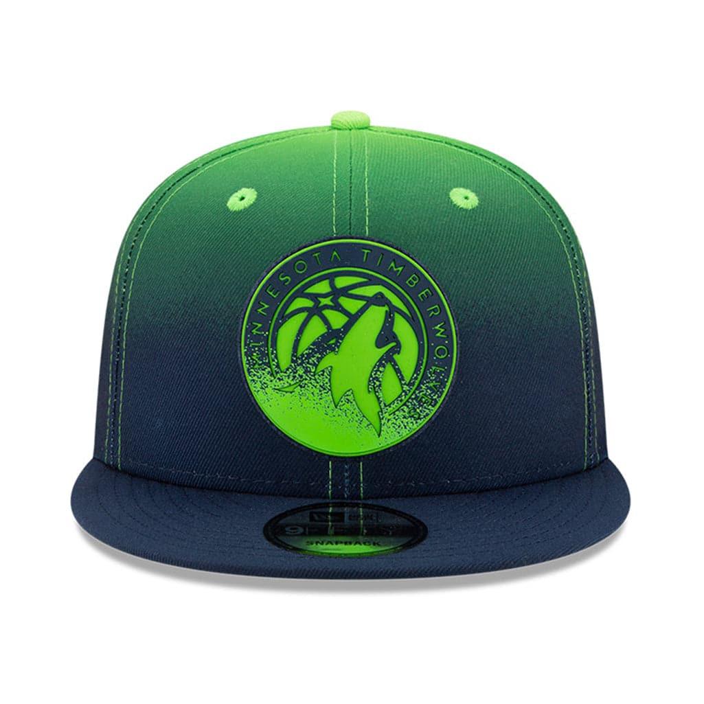 New Era Caps Minnesota Timberwolves New Era NBA 2021 Back Half 9FIFTY Snapback Hat - Lime