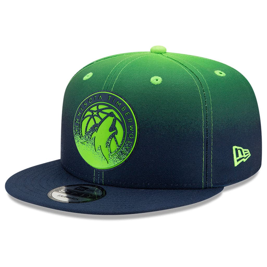 New Era Caps Minnesota Timberwolves New Era NBA 2021 Back Half 9FIFTY Snapback Hat - Lime