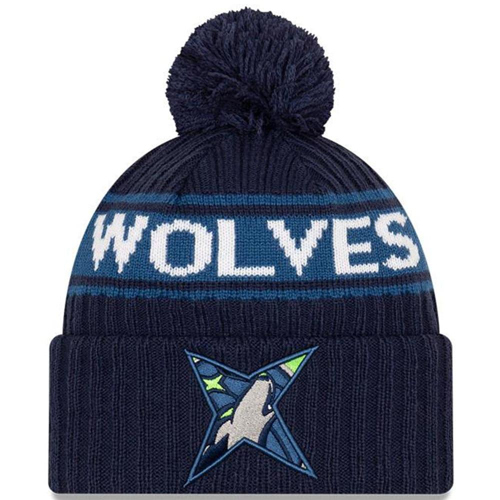 New Era Beanies Minnesota Timberwolves New Era NBA 2021 Draft Pom Knit Beanie - Navy