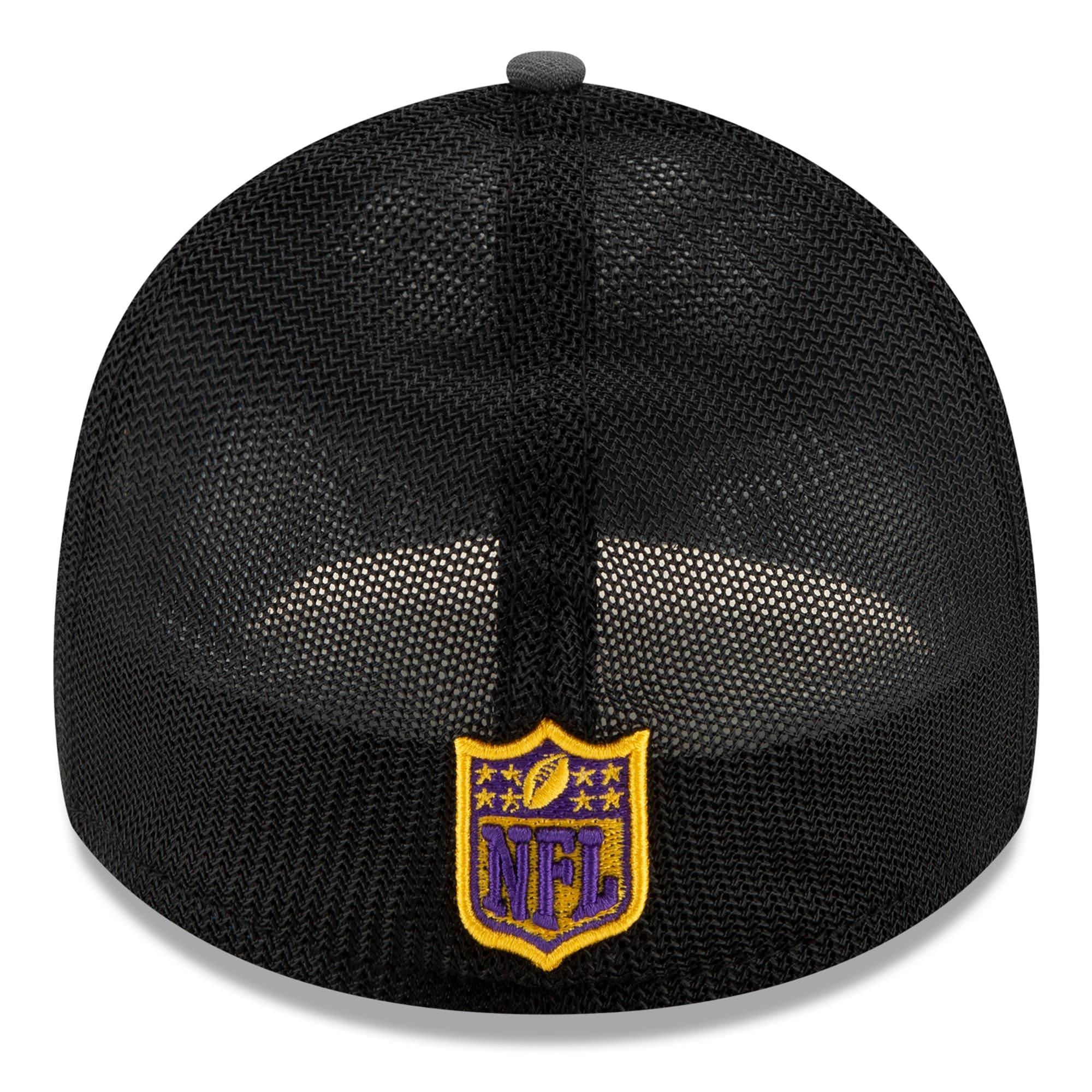 New Era Caps Minnesota Vikings New Era 2021 NFL Draft 39THIRTY Flex Fit Curve Hat - Graphite