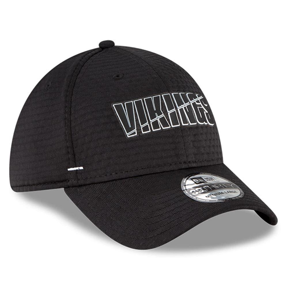 New Era Caps Minnesota Vikings New Era NFL 2020 Summer Sideline 39THIRTY Flex Fit Curve Hat - Black