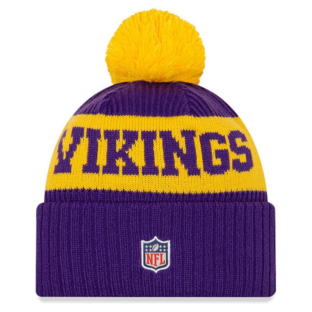 New Era Beanies Minnesota Vikings New Era NFL 2020 Team Sideline Knit Beanie - Purple