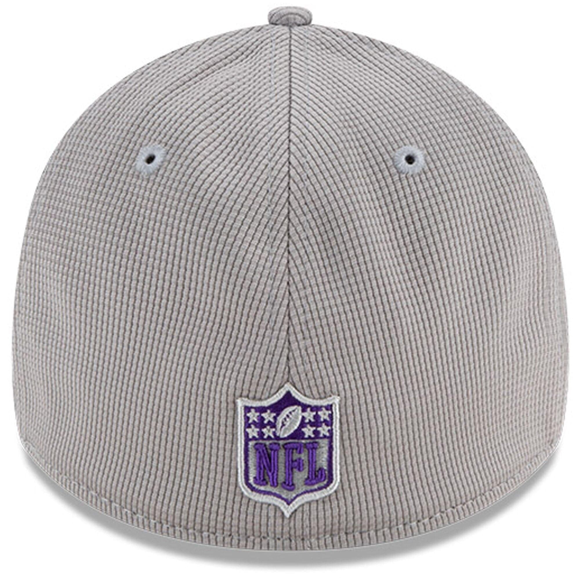 New Era Caps Minnesota Vikings New Era NFL 2021 Sideline Home 39THIRTY Flex Fit Hat - Grey