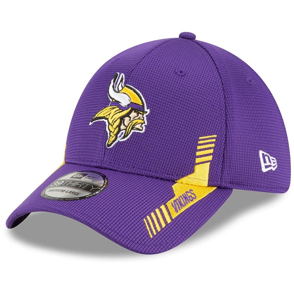 New Era Caps Minnesota Vikings New Era NFL 2021 Sideline Home 39THIRTY Flex Fit Hat - Purple
