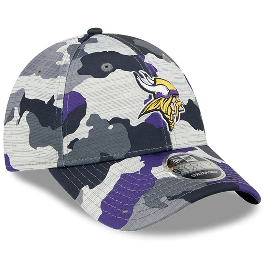 New Era Caps Minnesota Vikings New Era NFL 22 Training Camp 9FORTY Stretch Snap Hat - Camo