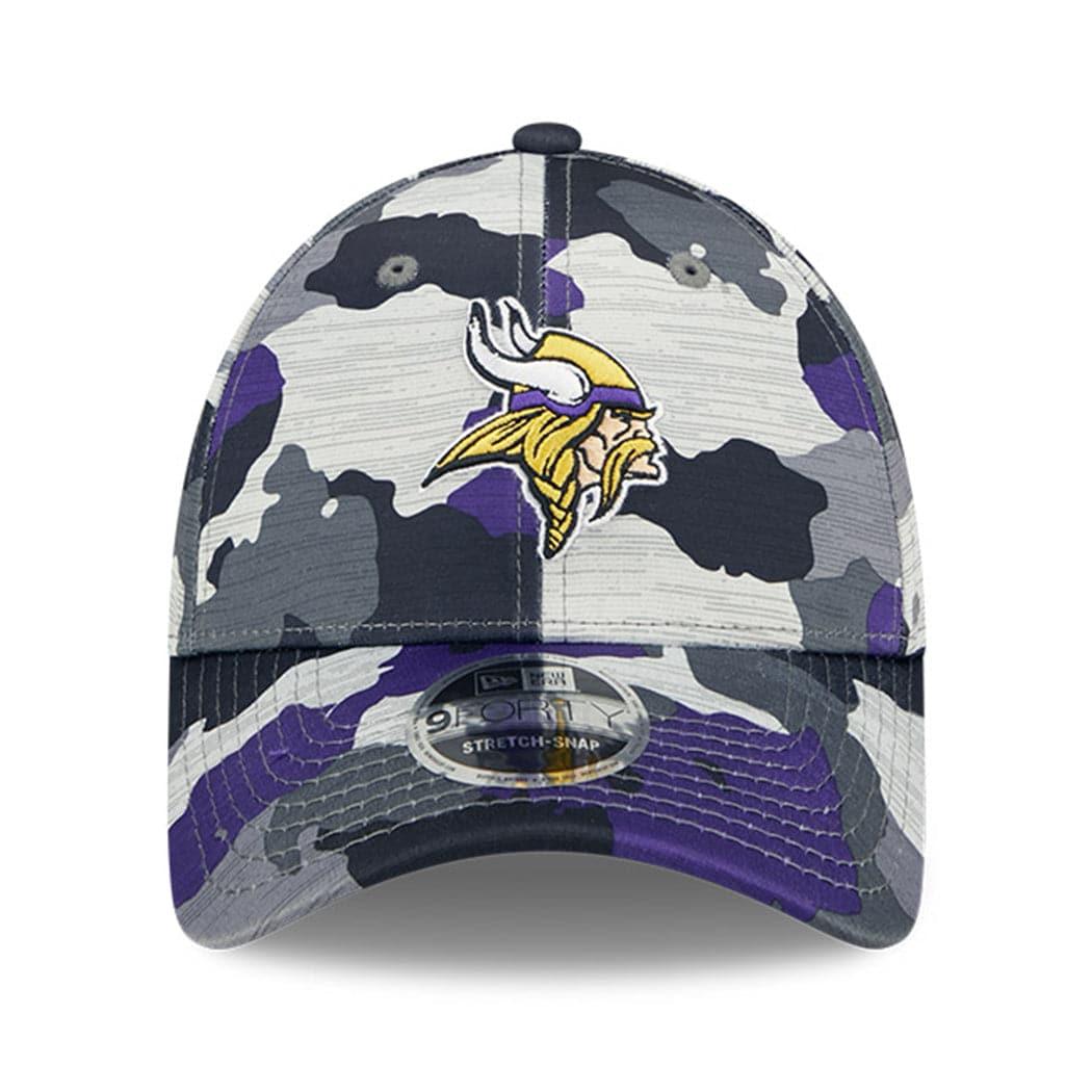 New Era Caps Minnesota Vikings New Era NFL 22 Training Camp 9FORTY Stretch Snap Hat - Camo