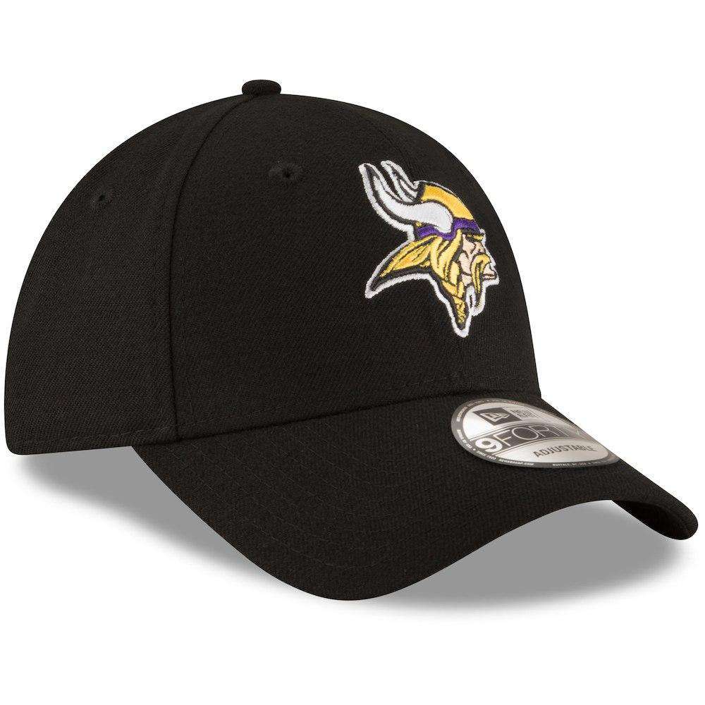 New Era Caps Minnesota Vikings New Era NFL League 9FORTY Snapback Curve Hat - Black