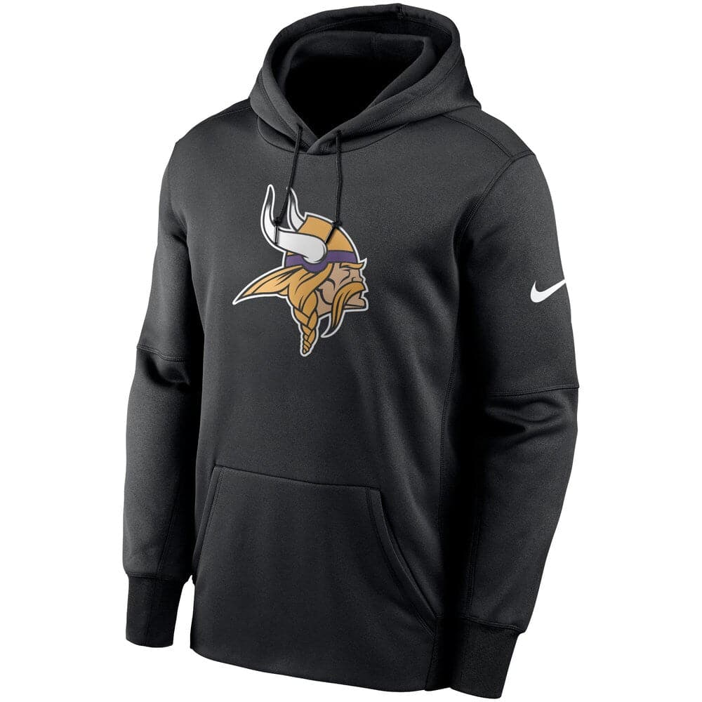 Nike Jumpers Minnesota Vikings Nike NFL Prime Logo Therma Hoodie Jumper - Black
