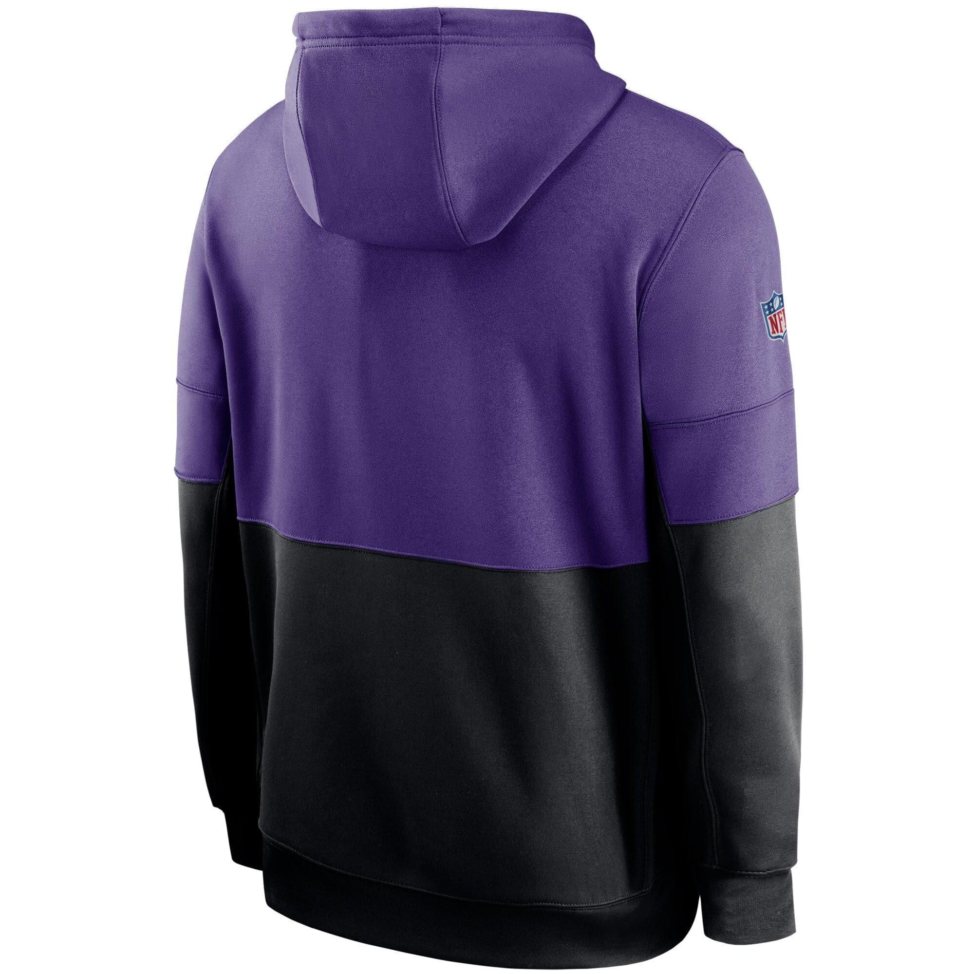 Nike Jumpers Minnesota Vikings Nike NFL TN Lockup Therma Hoodie Jumper - Purple/Black
