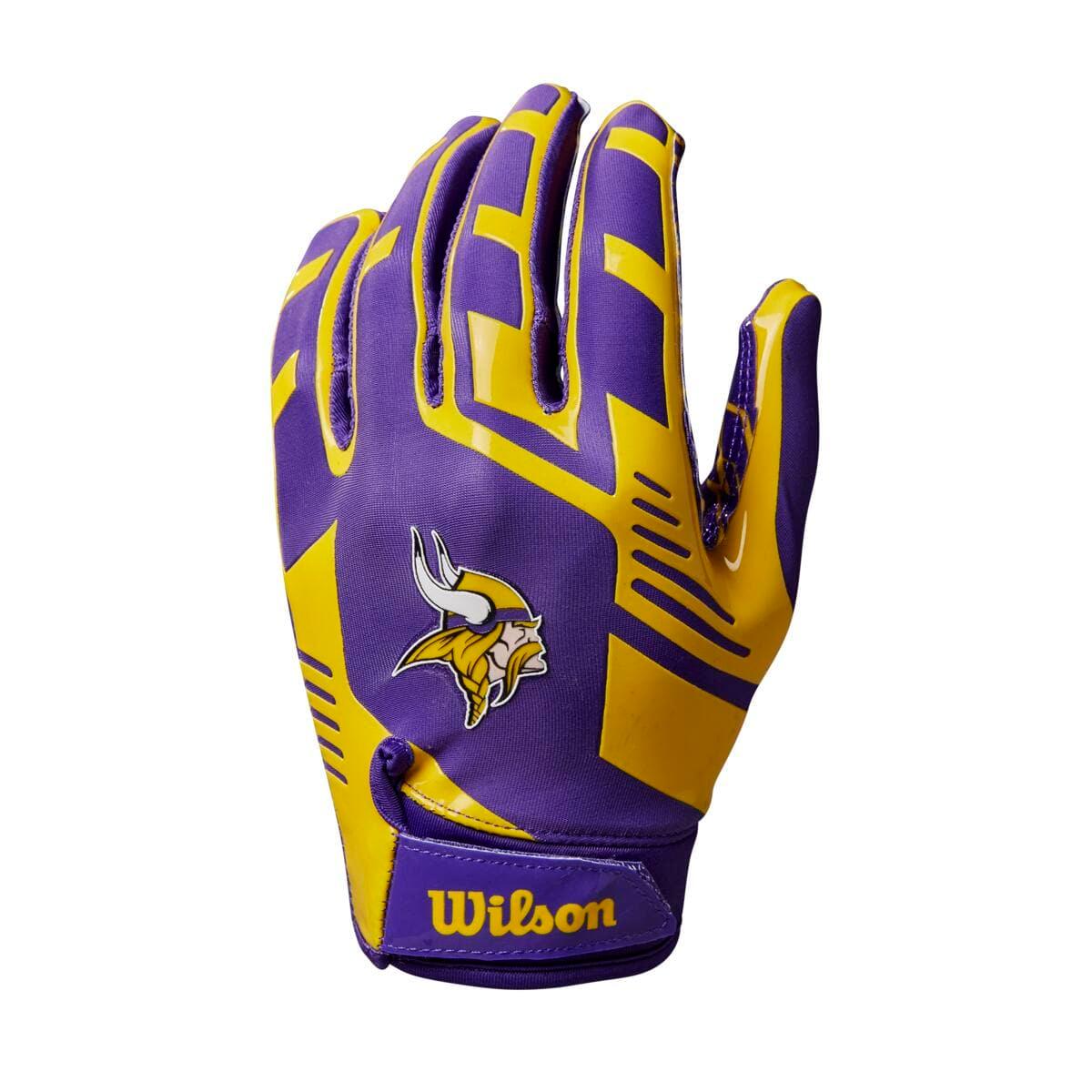 Wilson Sporting Goods Gloves Minnesota Vikings Wilson NFL Team Stretch Fit Receiver Gloves
