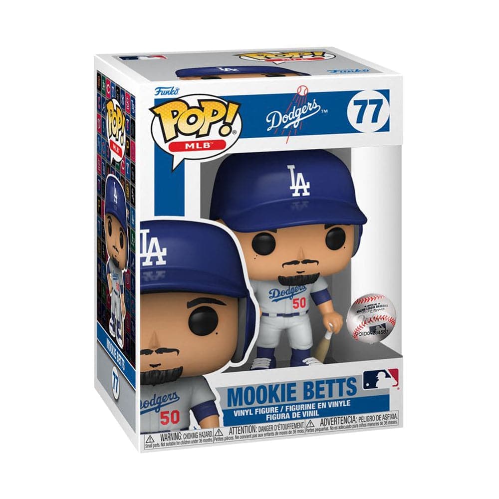 Funko Figures Mookie Betts Los Angeles Dodgers Funko MLB Alt Jersey Pop Figure - Grey