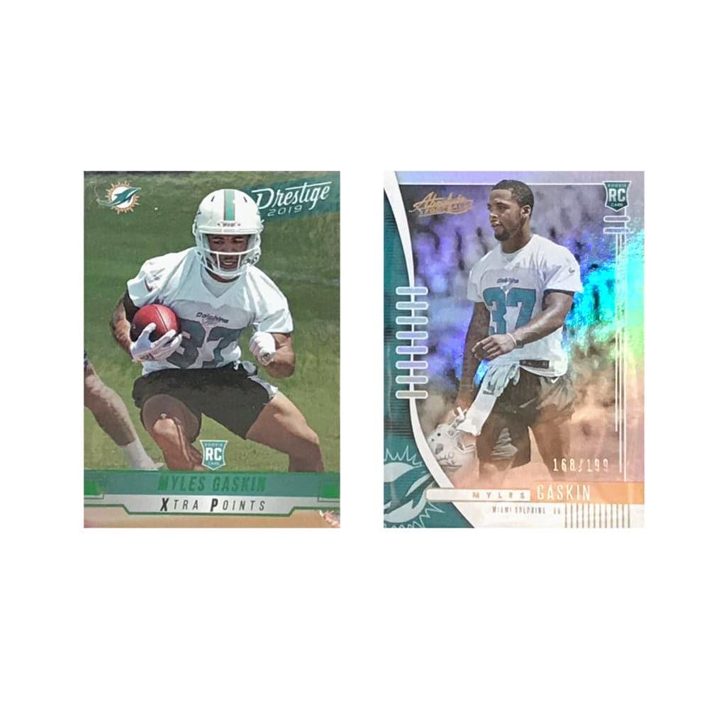 Panini Cards Myles Gaskin Miami Dolphins 2019 Panini NFL 2 Insert Rookie Card Set