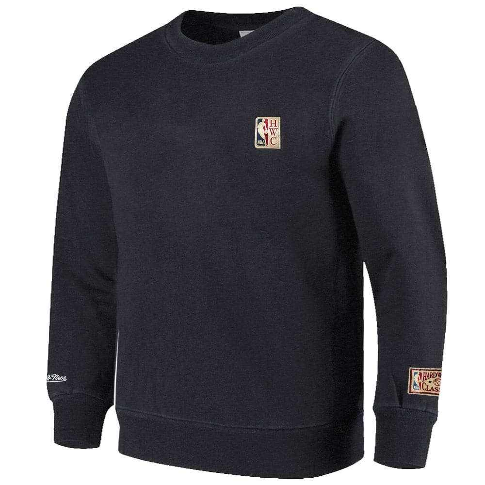 Mitchell And Ness Jumpers NBA HWC Multi Logo Mitchell & Ness Vintage Crew Jumper - Faded Black