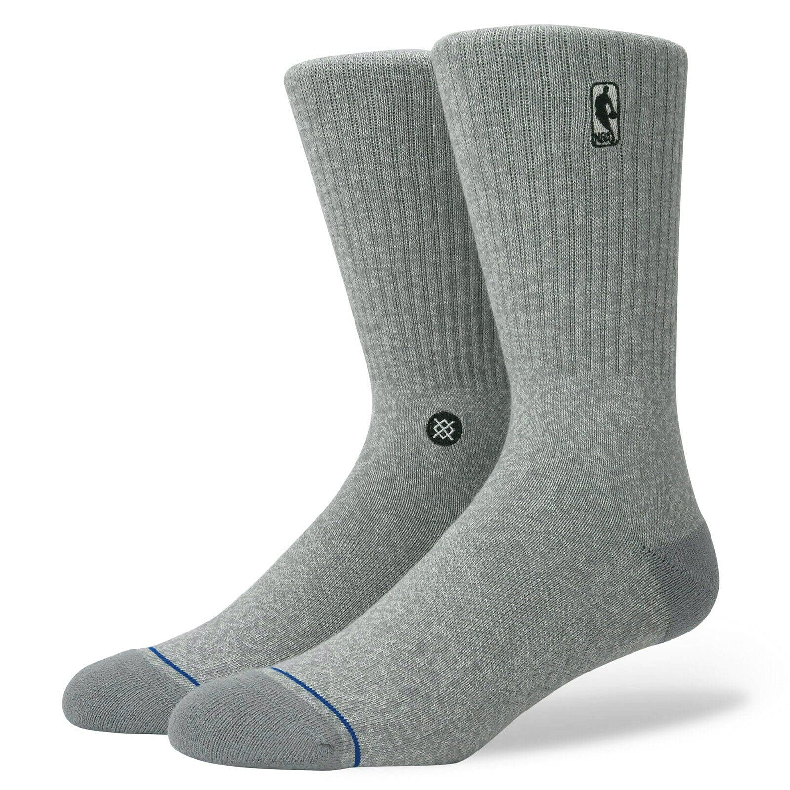 Stance Socks NBA Logoman Stance Black & White NBA Crew Socks - Heather Grey