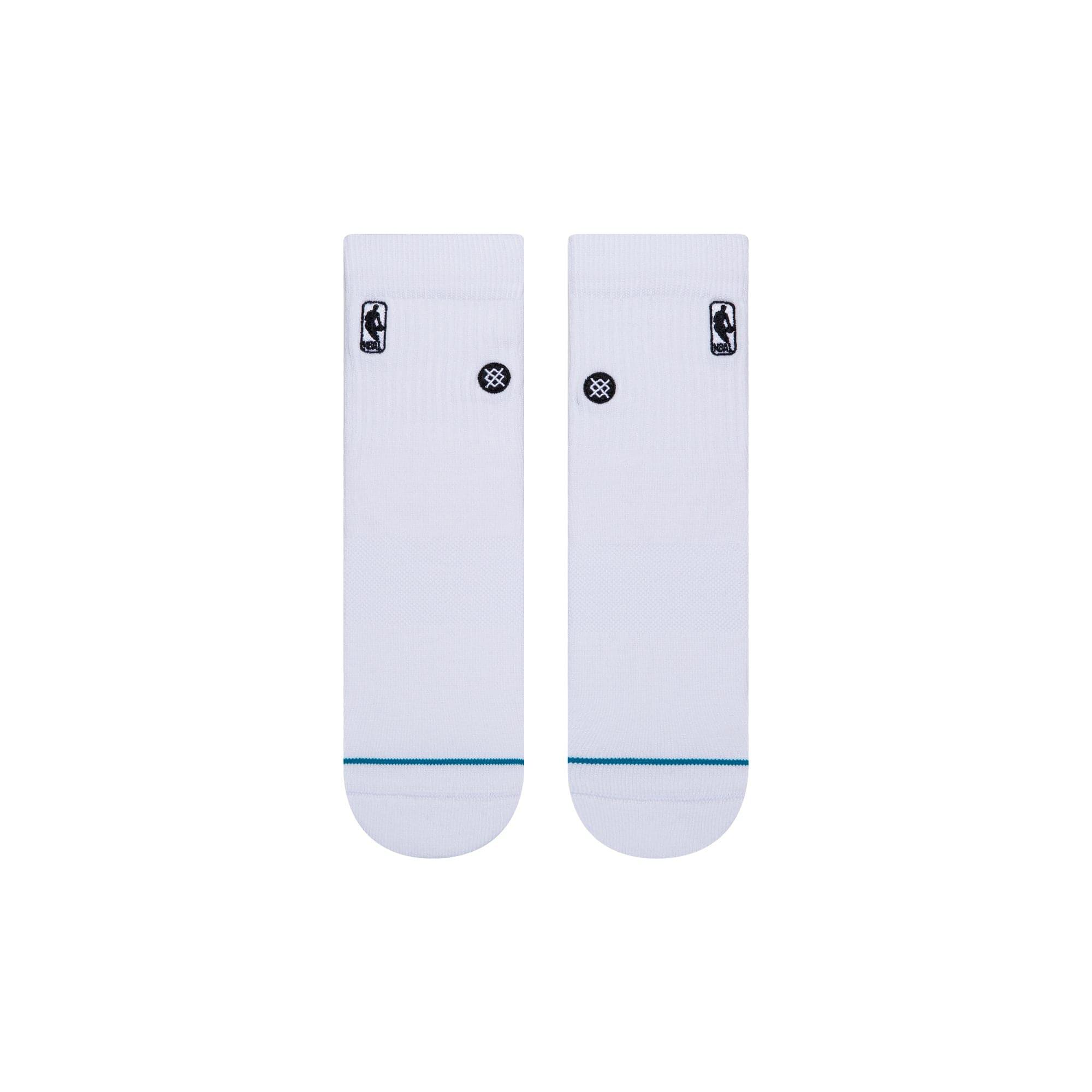 Stance Socks NBA Logoman Stance Black & White Quarter Socks - White