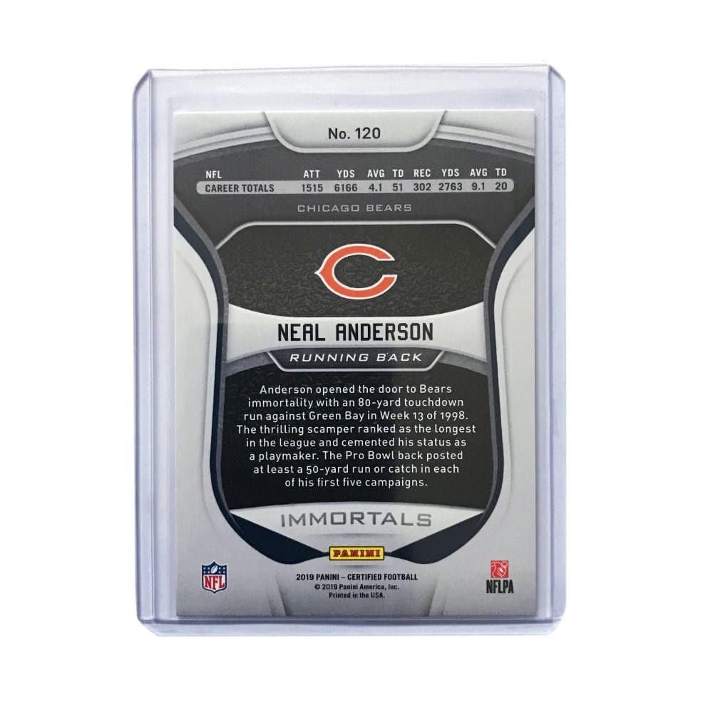 Panini Cards Neal Anderson Chicago Bears 2019 Panini Certified NFL Immortals 25/35 Card