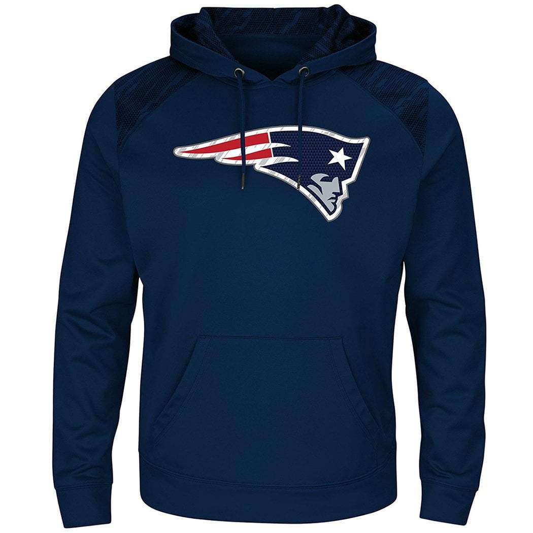 Majestic Athletic Jumpers New England Patriots Majestic NFL Armor Performance Hoodie Jumper - Navy