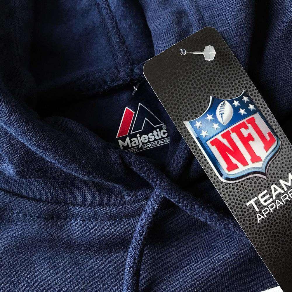 Majestic Athletic Jumpers New England Patriots Majestic NFL Critical Victory Hoodie Jumper - Navy