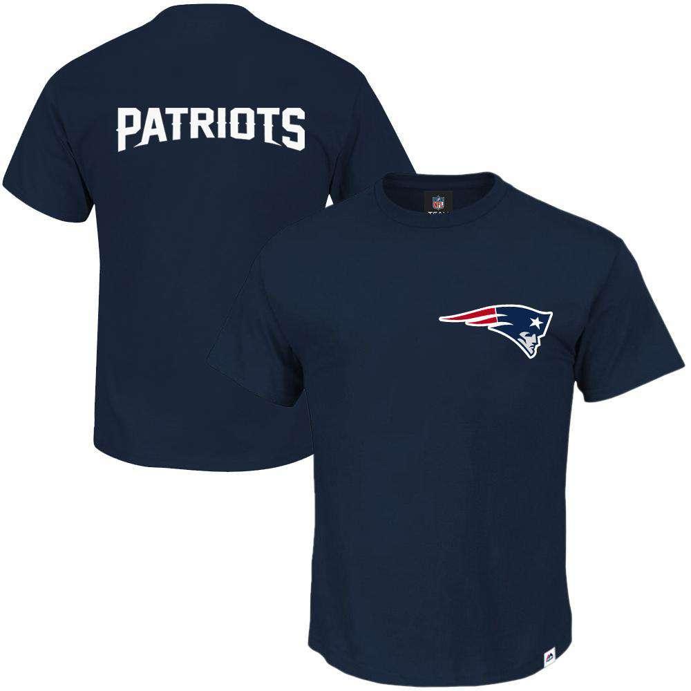 Majestic Athletic T-Shirts New England Patriots Majestic NFL Gamily T-Shirt - Navy