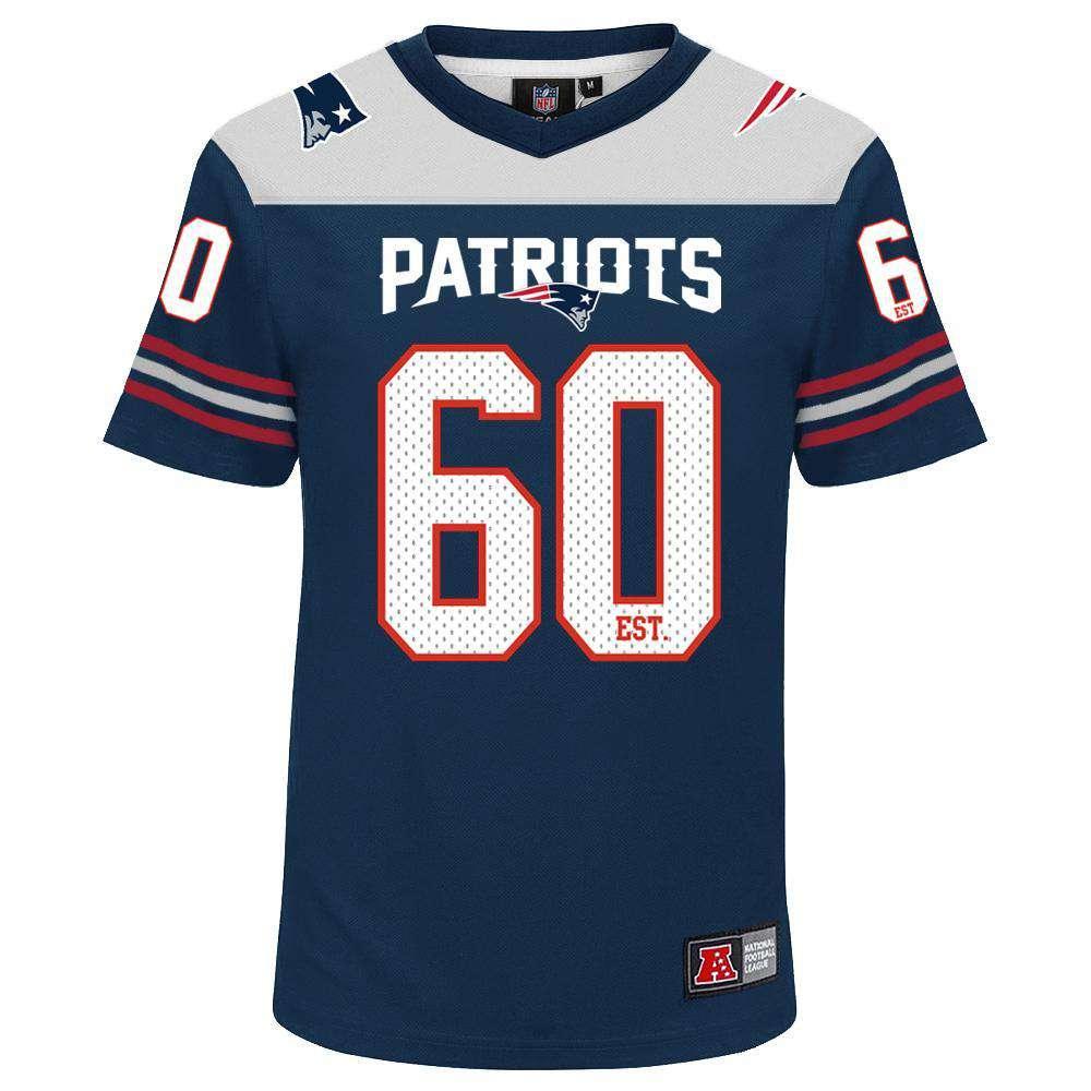 Majestic Athletic T-Shirts L New England Patriots Majestic NFL Glenver Poly Mesh Shirt - Navy