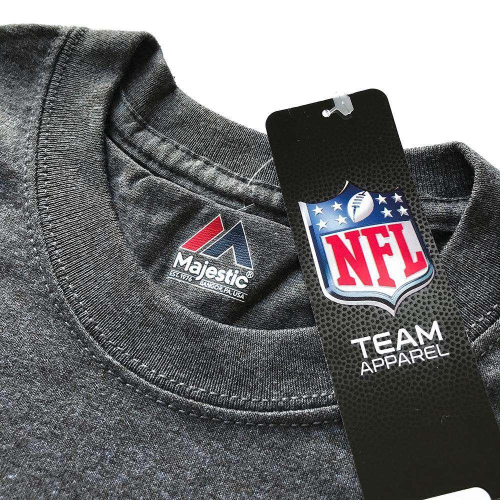 Majestic Athletic T-Shirts New England Patriots Majestic NFL Heart & Soul T-Shirt - Charcoal
