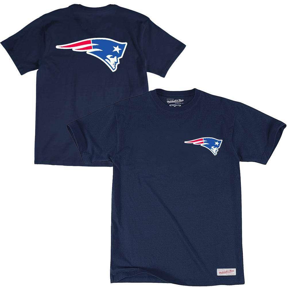Mitchell And Ness T-Shirts S New England Patriots Mitchell & Ness NFL Triple Double T-Shirt - Navy
