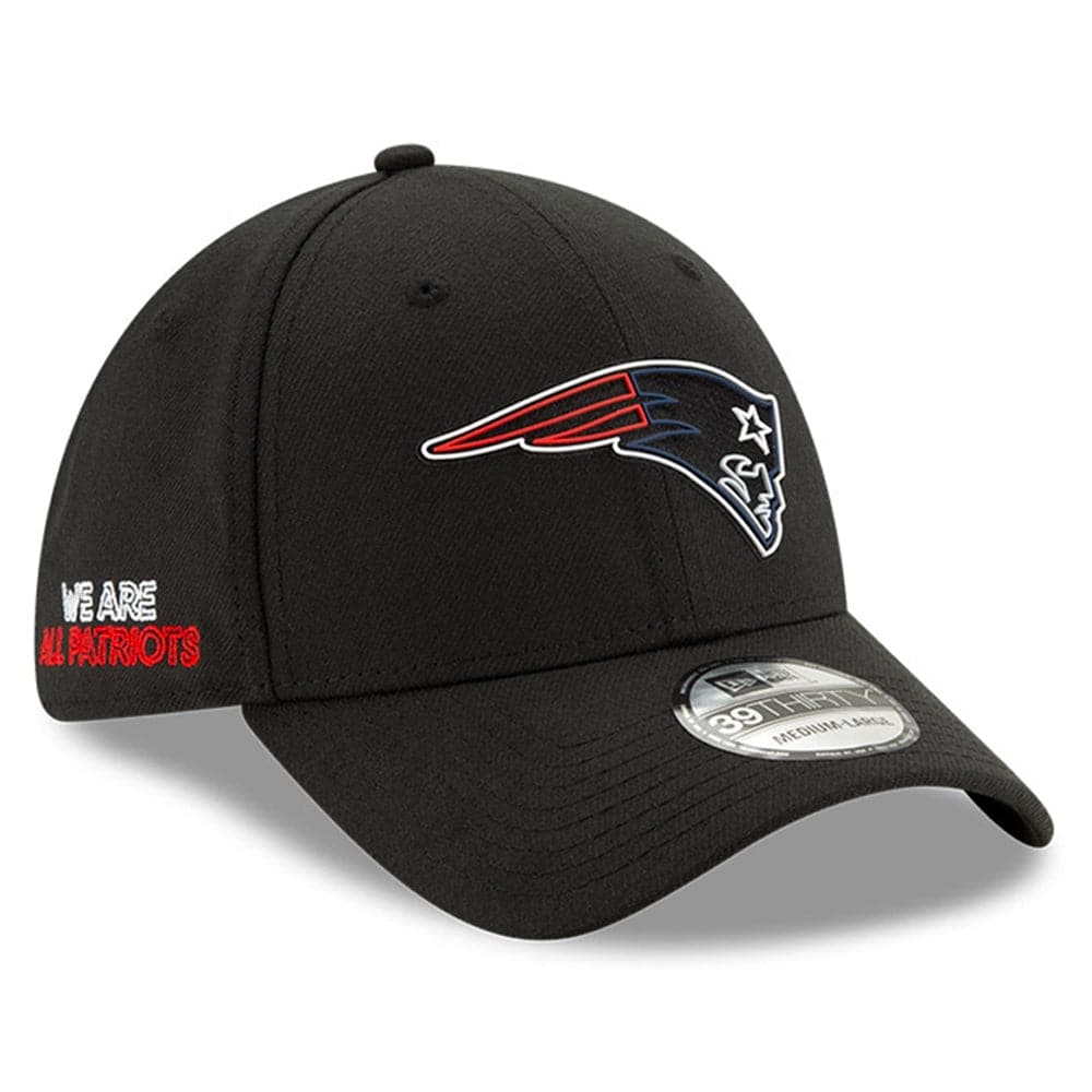 New Era Caps New England Patriots New Era NFL 2020 Draft 39THIRTY Flex Fit Curve Hat - Black