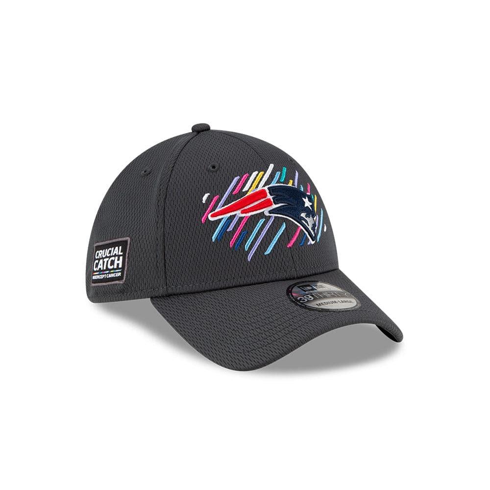 New Era Caps New England Patriots New Era NFL 2021 Crucial Catch 39THIRTY Flex Fit Hat - Steel