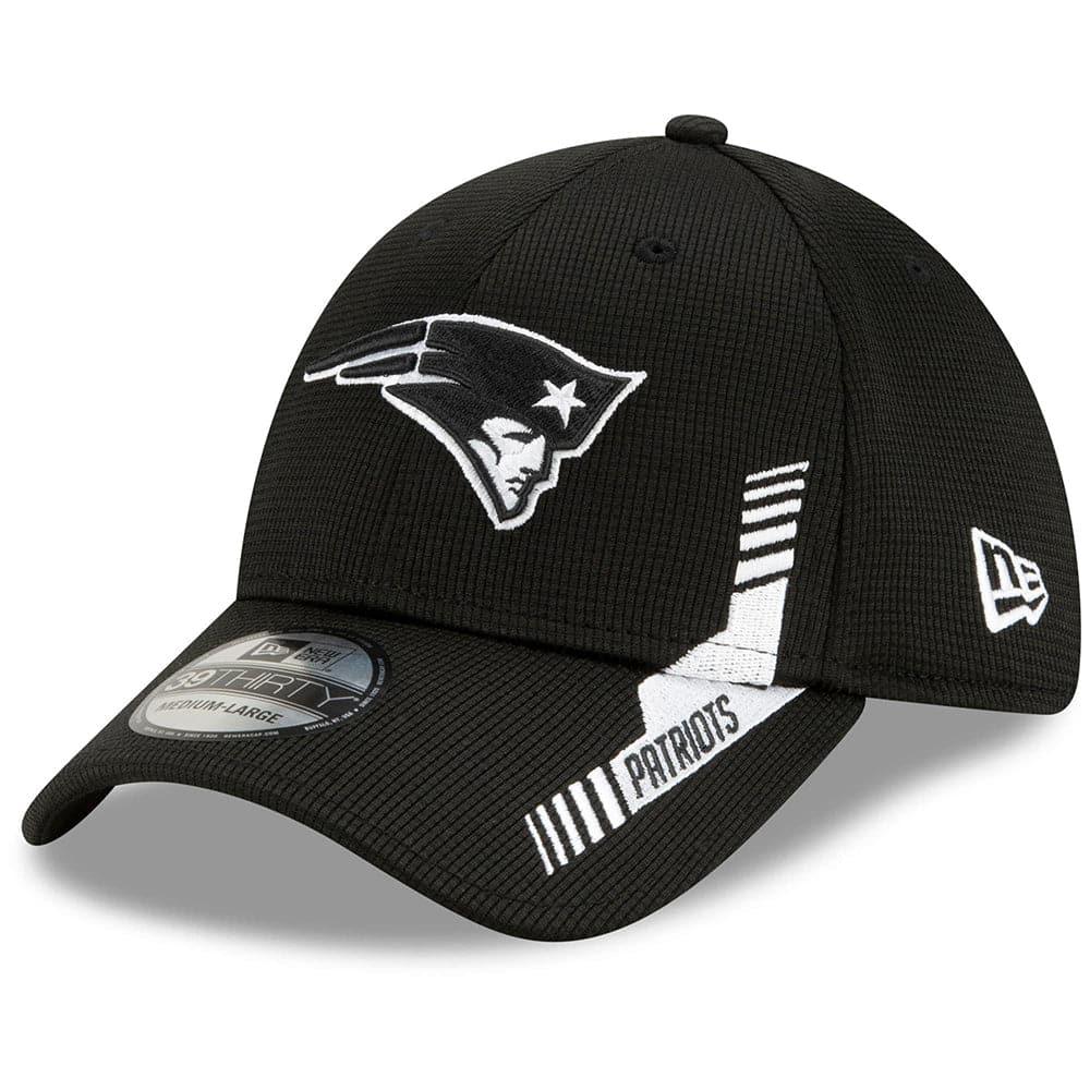 New Era Caps New England Patriots New Era NFL 2021 Sideline Home 39THIRTY Flex Fit Hat - Black