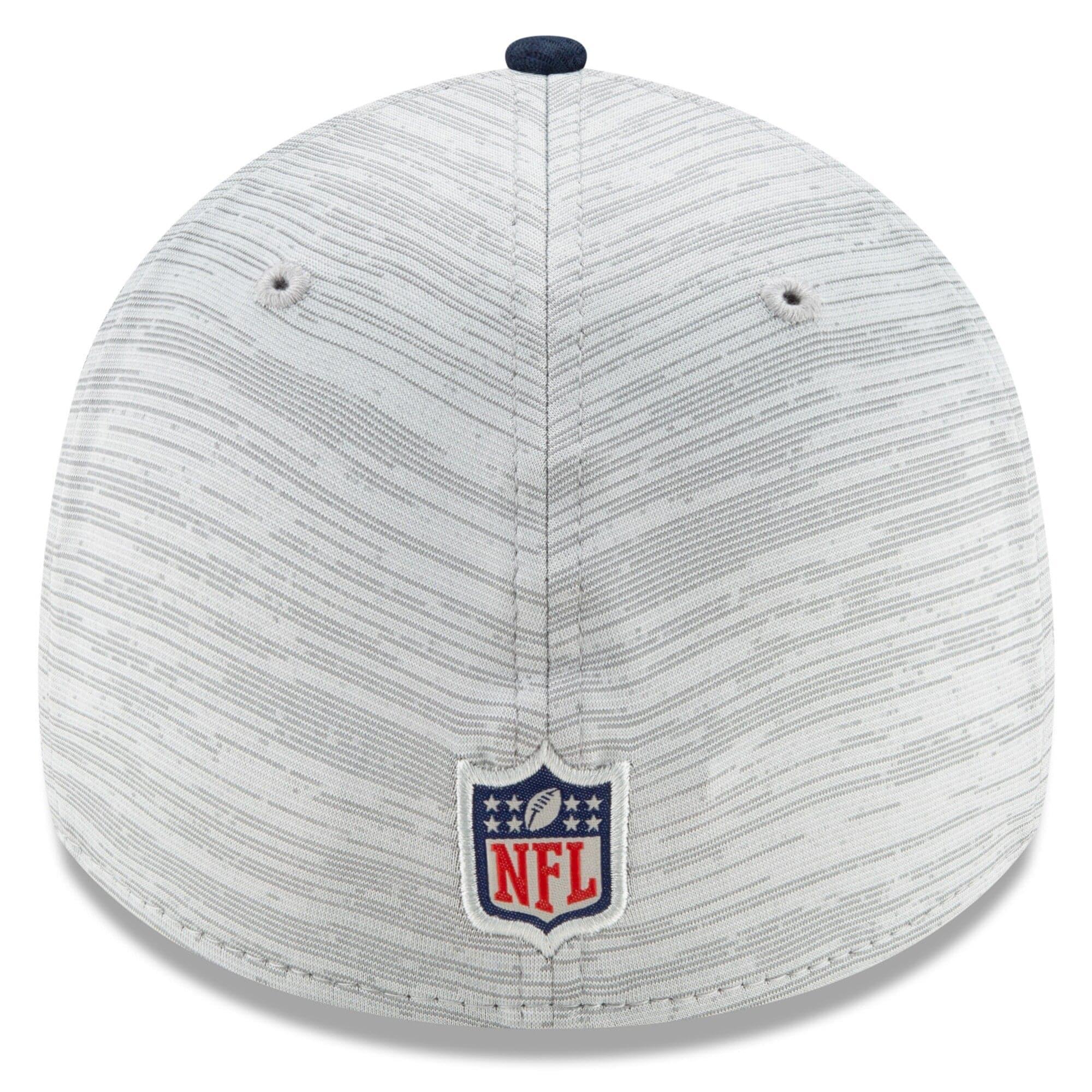 New Era Caps New England Patriots New Era NFL 2021 Training Camp 39THIRTY Flex Fit Curve Hat - Grey