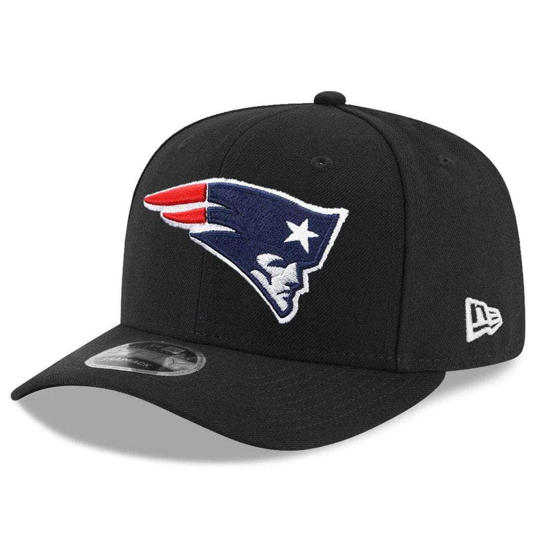 New Era Caps New England Patriots New Era NFL 9FIFTY Pre-Curved OF Snapback Hat - Black