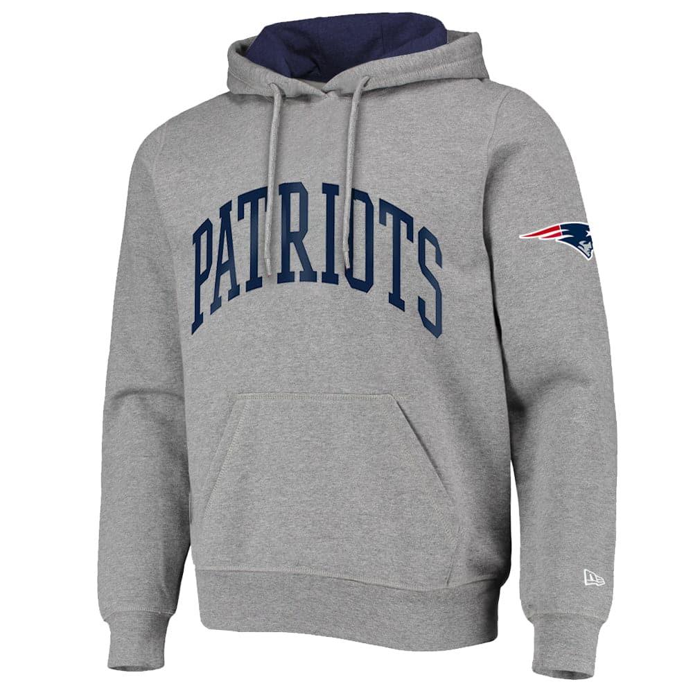 New Era Jumpers New England Patriots New Era NFL Block Arch Hoodie Jumper - Heather Grey