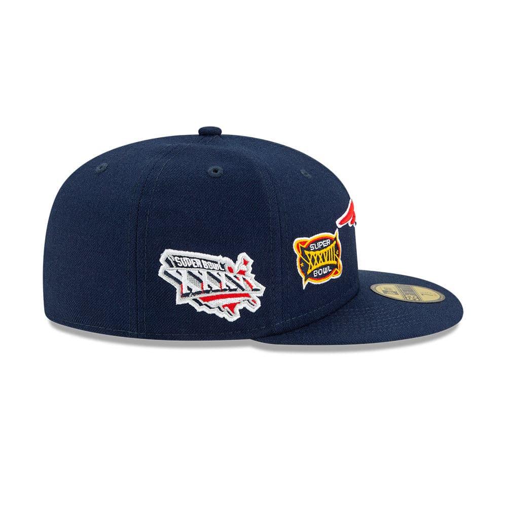 New Era Caps New England Patriots New Era NFL Champions Patch 59FIFTY Fitted Hat - Navy