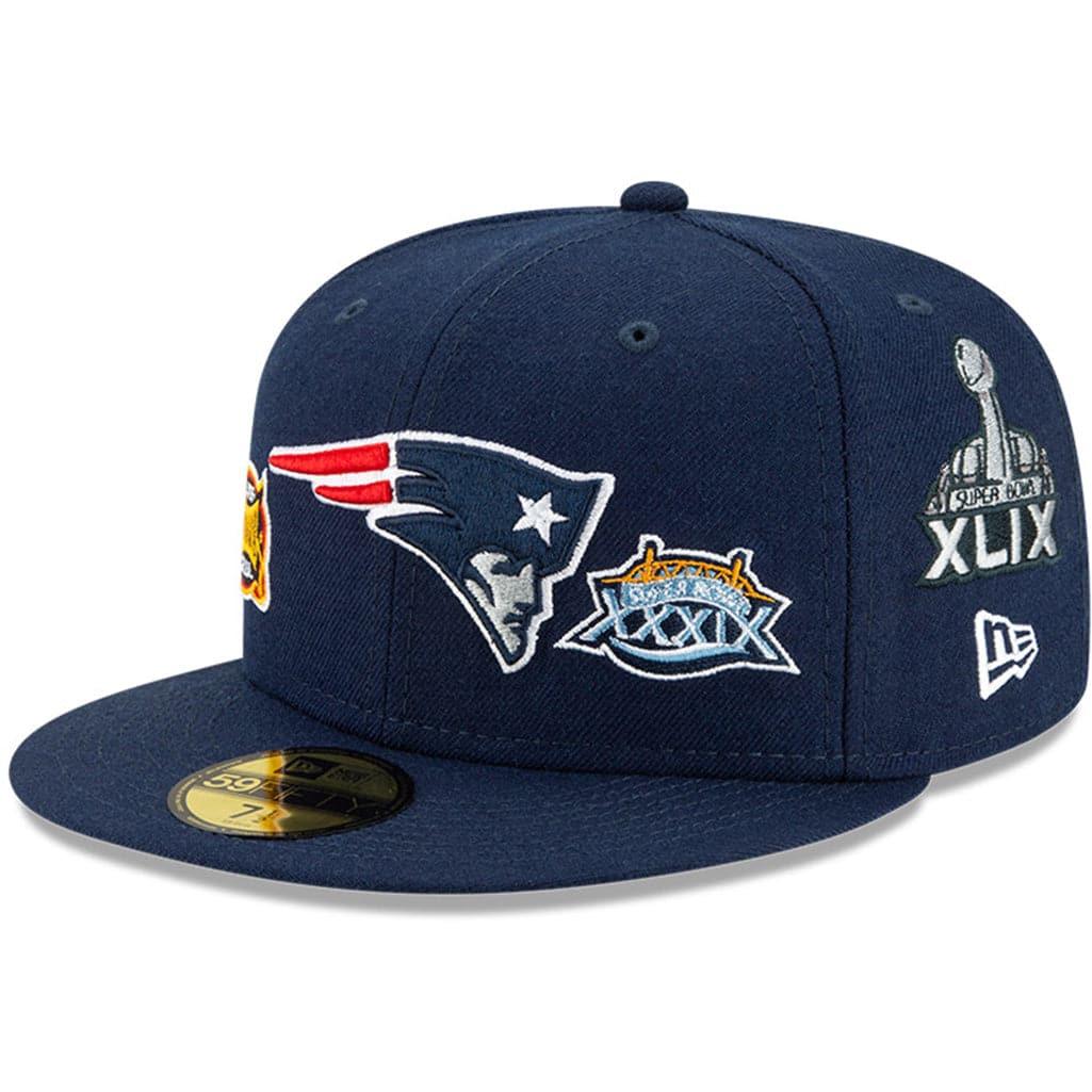 New Era Caps New England Patriots New Era NFL Champions Patch 59FIFTY Fitted Hat - Navy