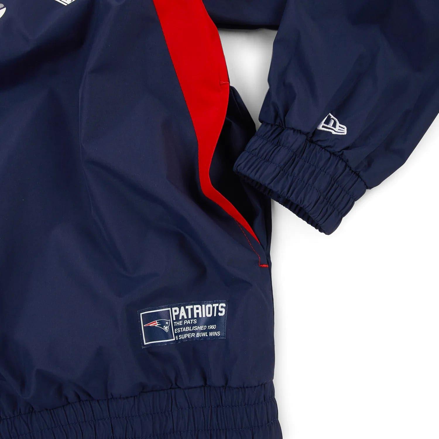 New Era Jackets New England Patriots New Era NFL Colour Block Hooded Windbreaker Jacket - Navy