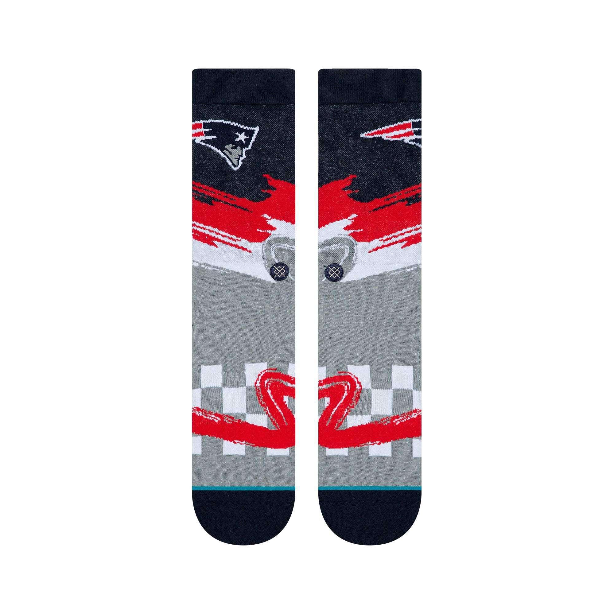 Stance Socks Large (9-12 US) New England Patriots Stance NFL Wave Crew Socks - Navy