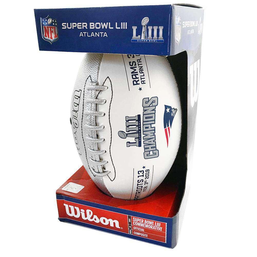Wilson Sporting Goods Balls New England Patriots Wilson NFL Super Bowl LIII Champions Replica Football