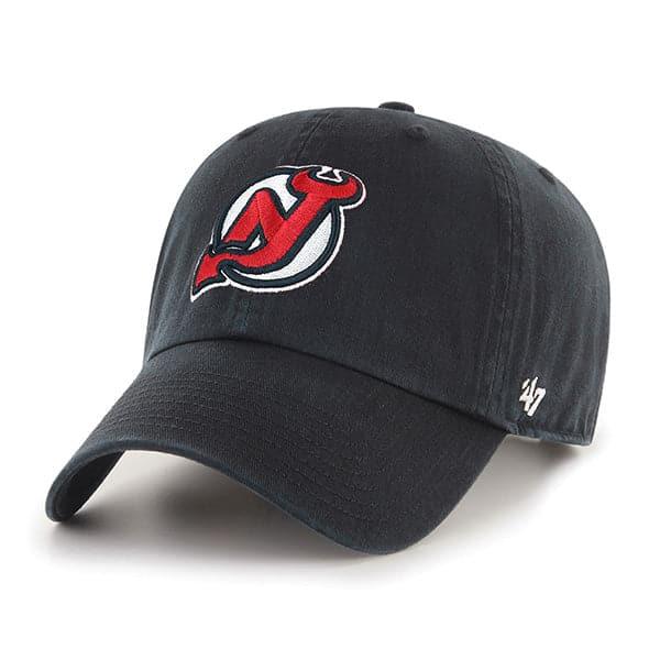 47 Brand Caps New Jersey Devils ‘47 NHL Team Clean Up Strapback Hat - Black