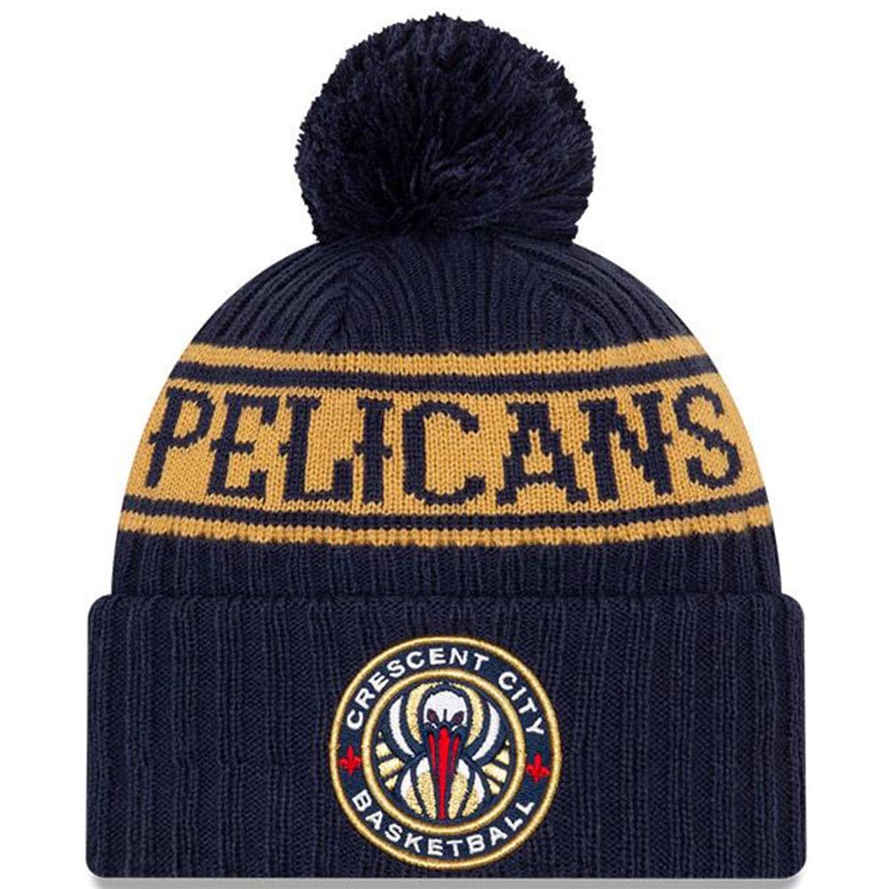 New Era Beanies New Orleans Pelicans New Era NBA 2021 Draft Pom Knit Beanie - Navy