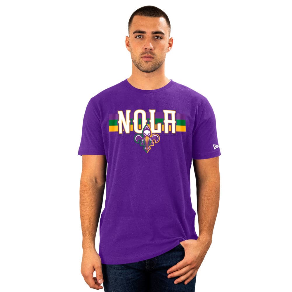 New Era T-Shirts New Orleans Pelicans New Era NBA 22-23 City Edition T-Shirt - Purple