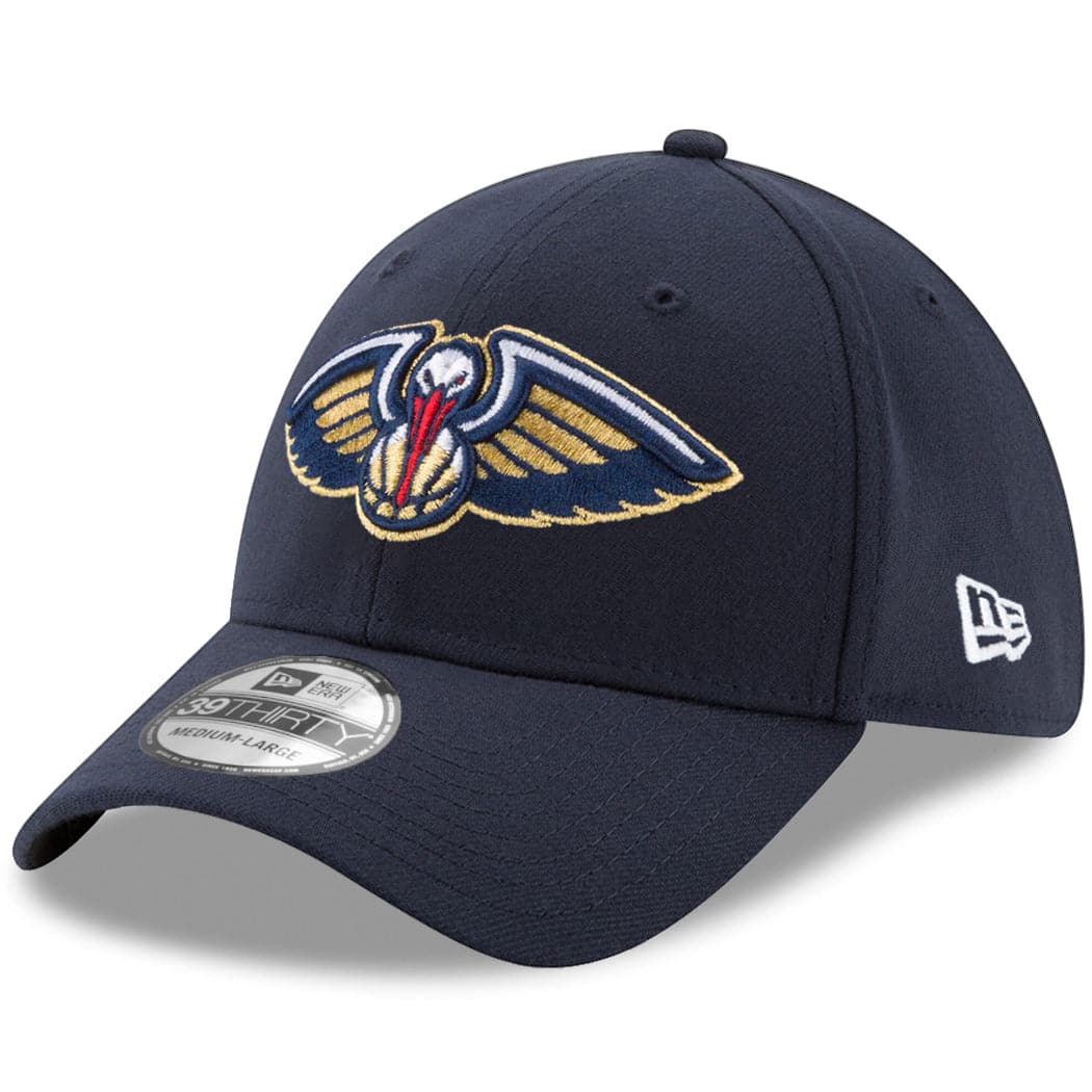 New Era Caps New Orleans Pelicans New Era NBA Team 39THIRTY Flex Fit Curve Hat - Navy