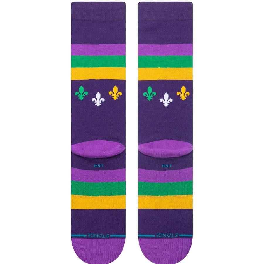 Stance Socks Large (9-12 US) New Orleans Pelicans Stance NBA 22-23 City Edition Crew Socks - Purple