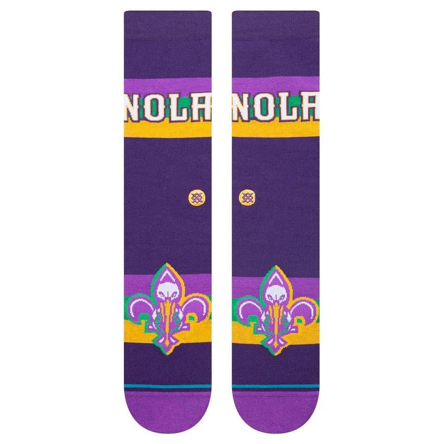 Stance Socks Large (9-12 US) New Orleans Pelicans Stance NBA 22-23 City Edition Crew Socks - Purple