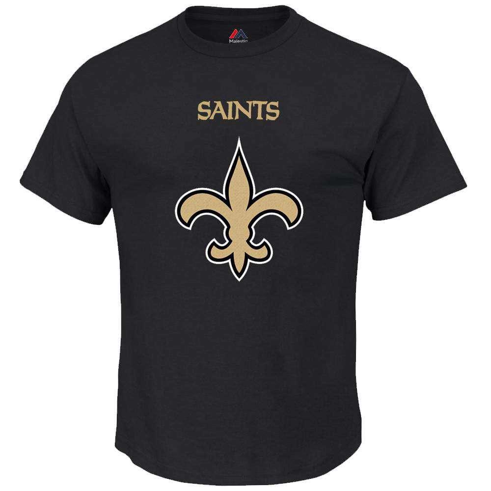 Majestic Athletic T-Shirts New Orleans Saints Majestic NFL Critical Victory T-Shirt - Black