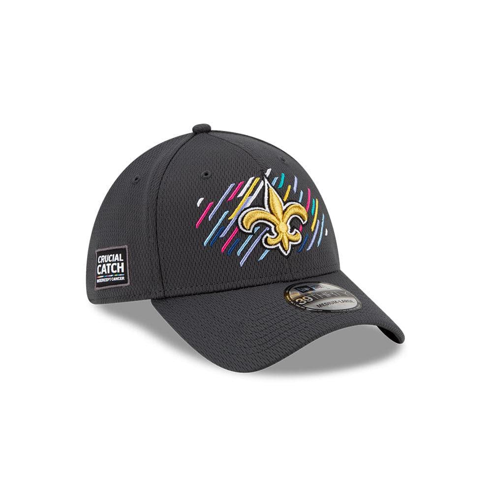 New Era Caps New Orleans Saints New Era NFL 2021 Crucial Catch 39THIRTY Flex Fit Hat - Steel