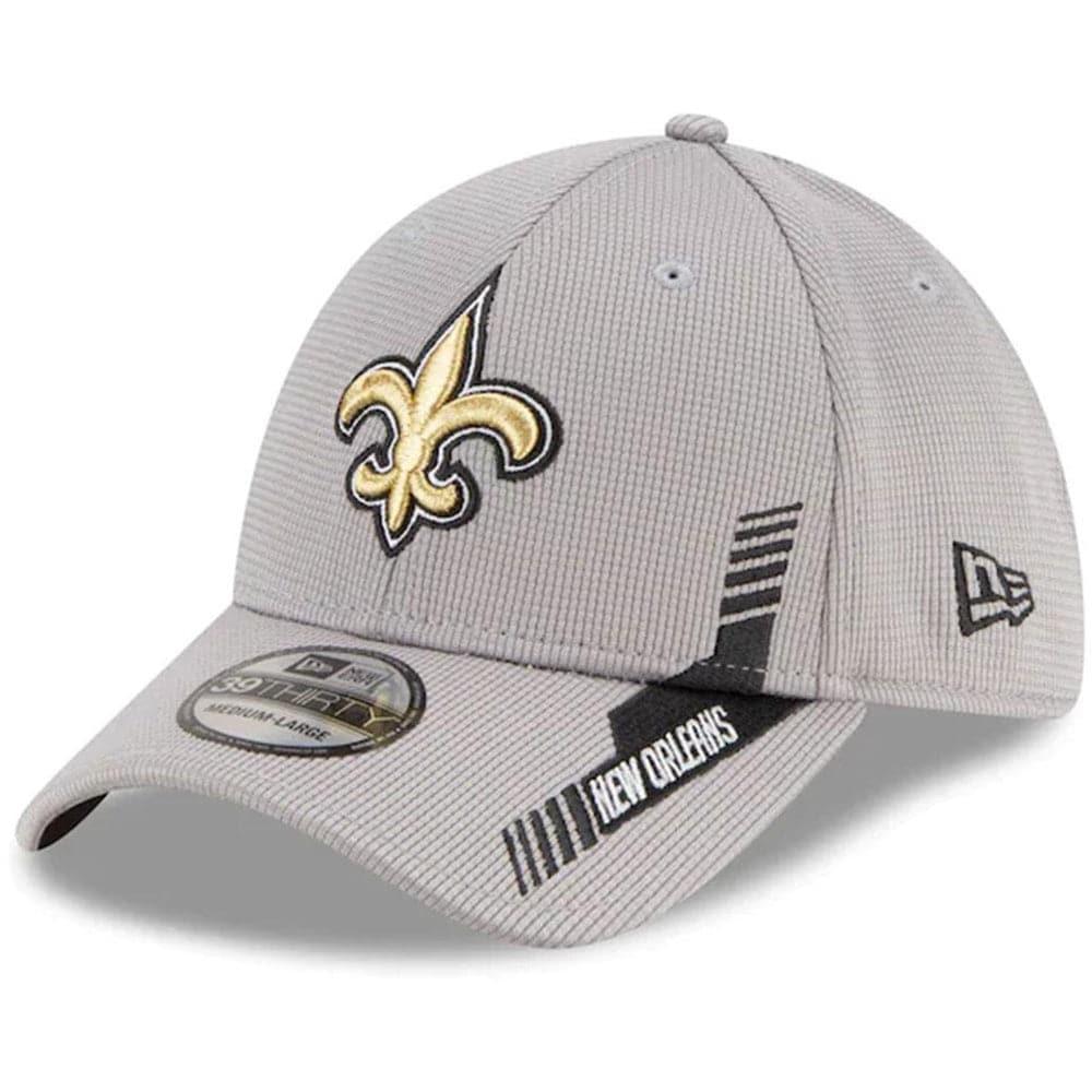 New Era Caps New Orleans Saints New Era NFL 2021 Sideline Home 39THIRTY Flex Fit Hat - Grey