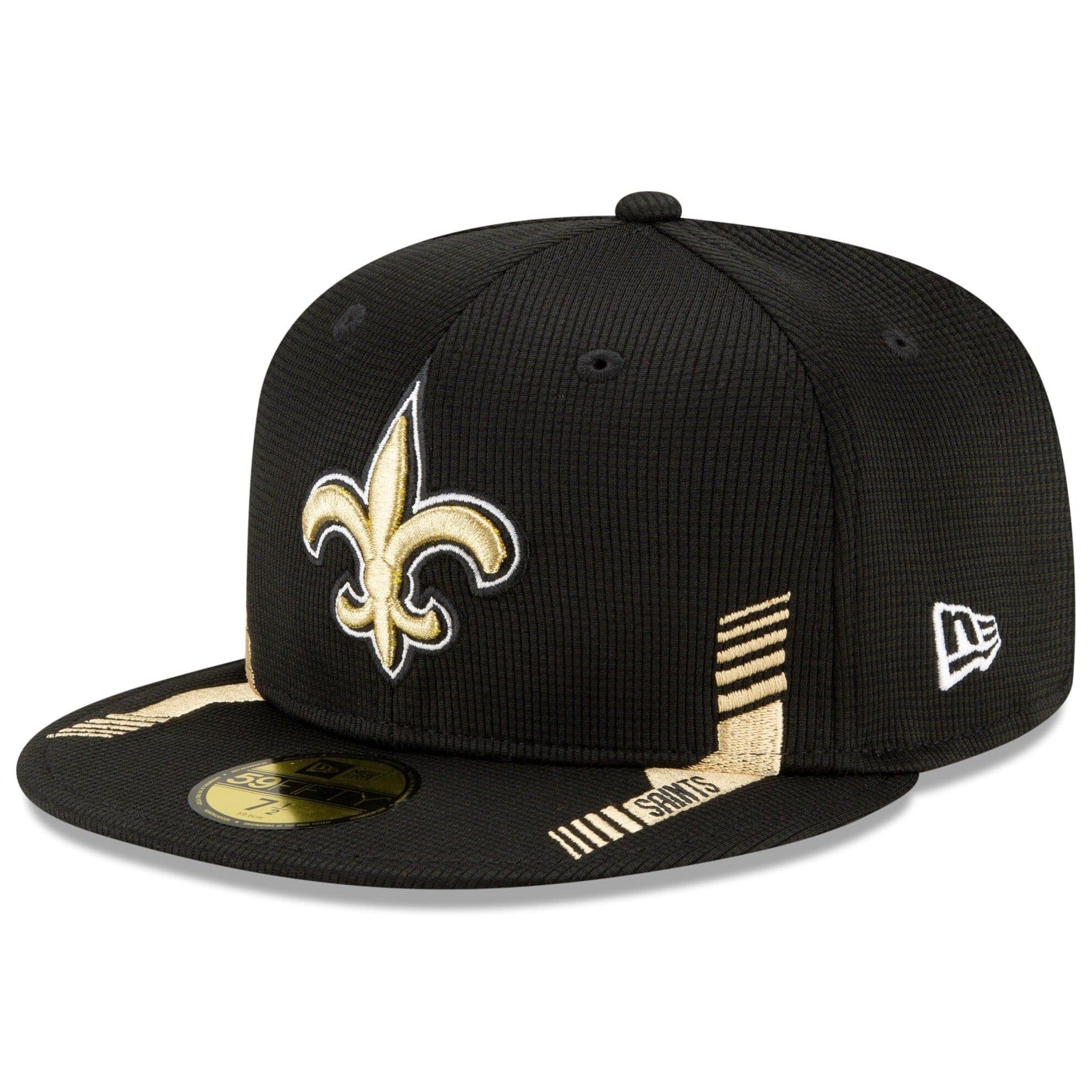 New Era Caps New Orleans Saints New Era NFL 2021 Sideline Home 59FIFTY Fitted Hat - Black