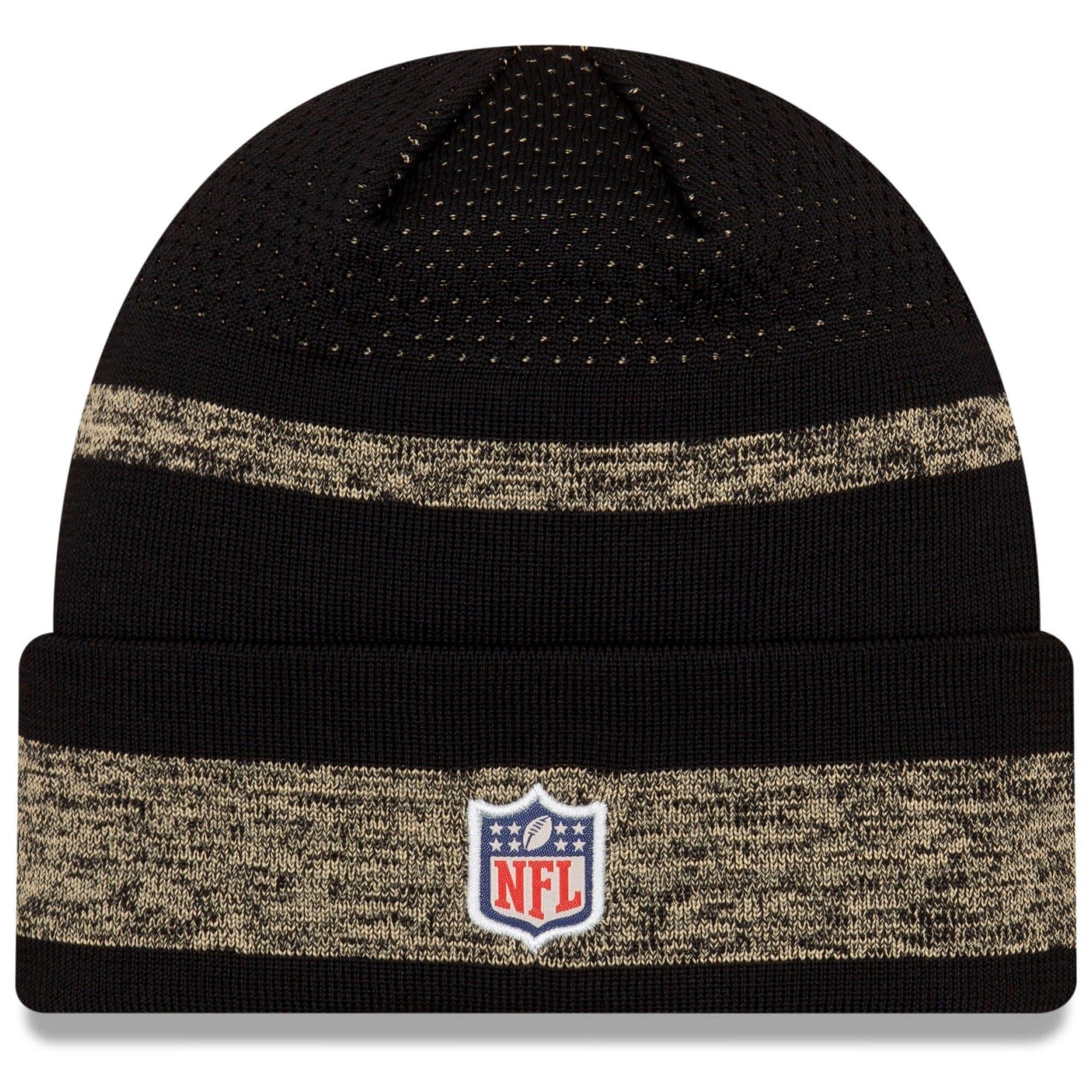 New Era Beanies New Orleans Saints New Era NFL 2021 Sideline Performance Tech Cuff Beanie - Black
