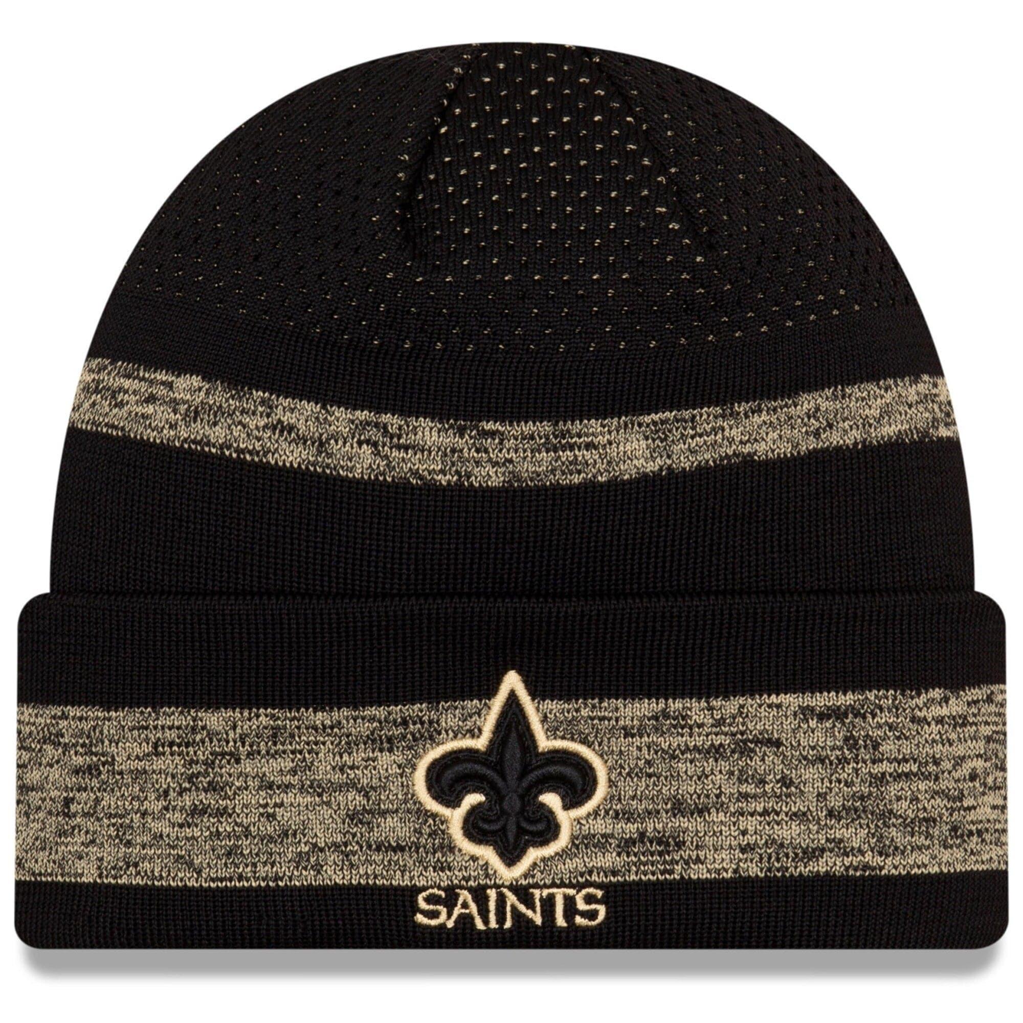 New Era Beanies New Orleans Saints New Era NFL 2021 Sideline Performance Tech Cuff Beanie - Black