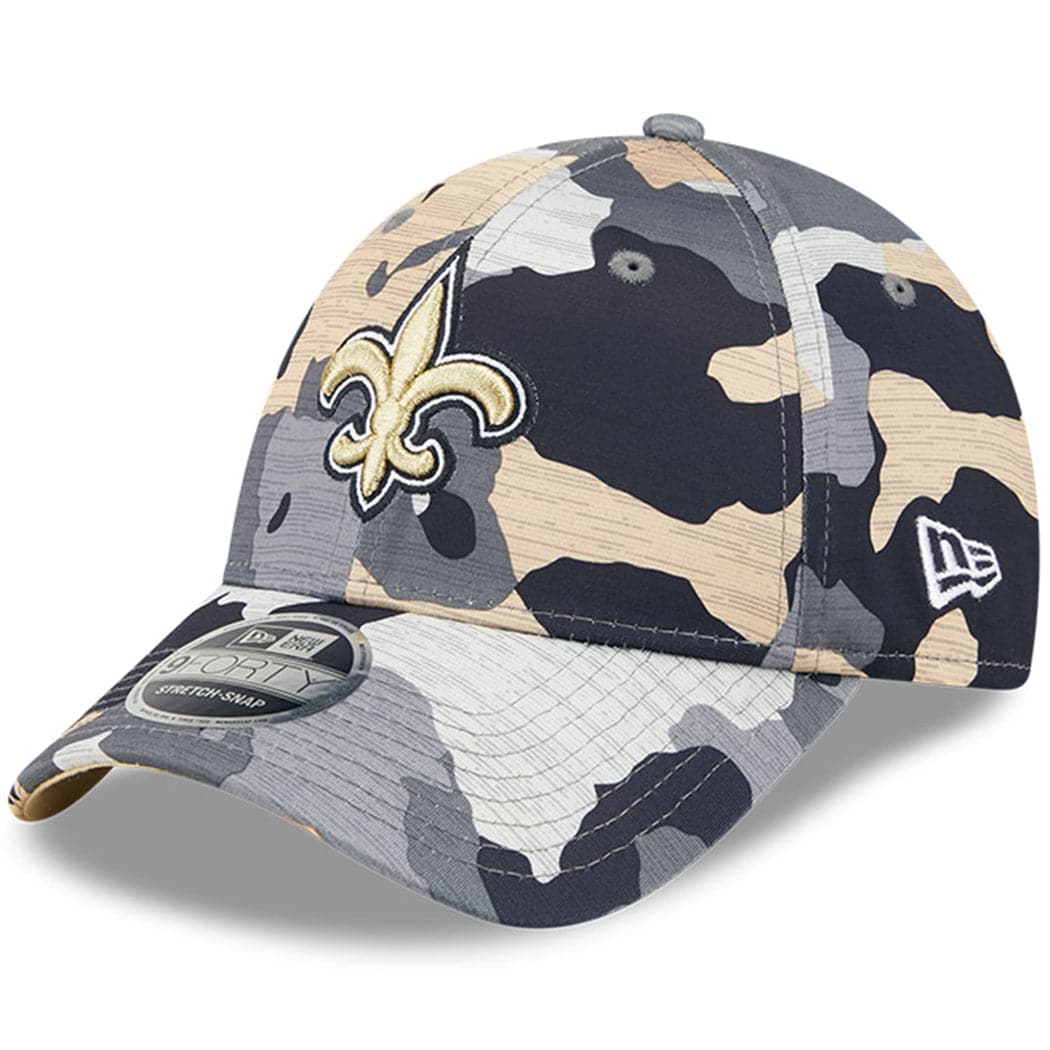 New Era Caps New Orleans Saints New Era NFL 22 Training Camp 9FORTY Stretch Snap Hat - Camo